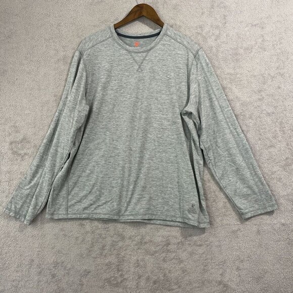 NWOT Rugged Elements Mens XL Gray Long Sleeve Crewneck Shirt Polyester/Spandex - Picture 1 of 7